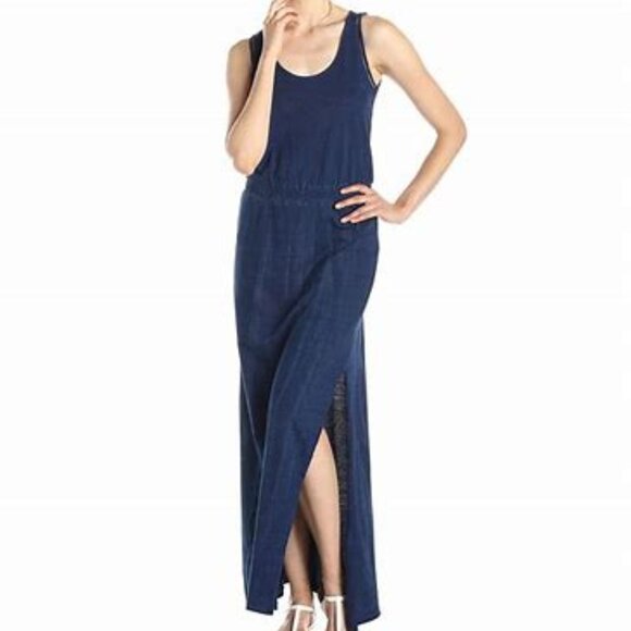 NWT DKNY Denim Knit Maxi Dress - Picture 1 of 14